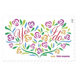 Two-Ounce Stamps 2015 Yes, I Do – Wedding Invitation, First-Class Postage
